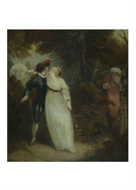 Zoraïda, Discovered by her Father, Agimorato, in the Arms of Rui Perez de Viedma (Cervantes, 'Don Quixote', Part I, Chapter 14)