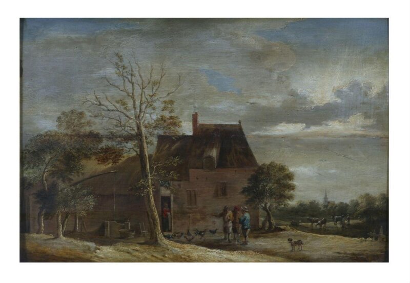 Farmhouse with figures
