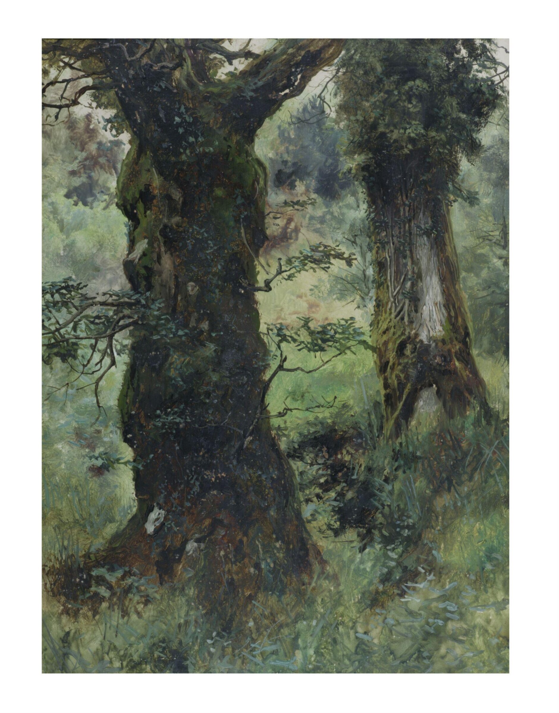 Two trees: Beddgelert village, Frederick William Hayes, ca. 1870-1918