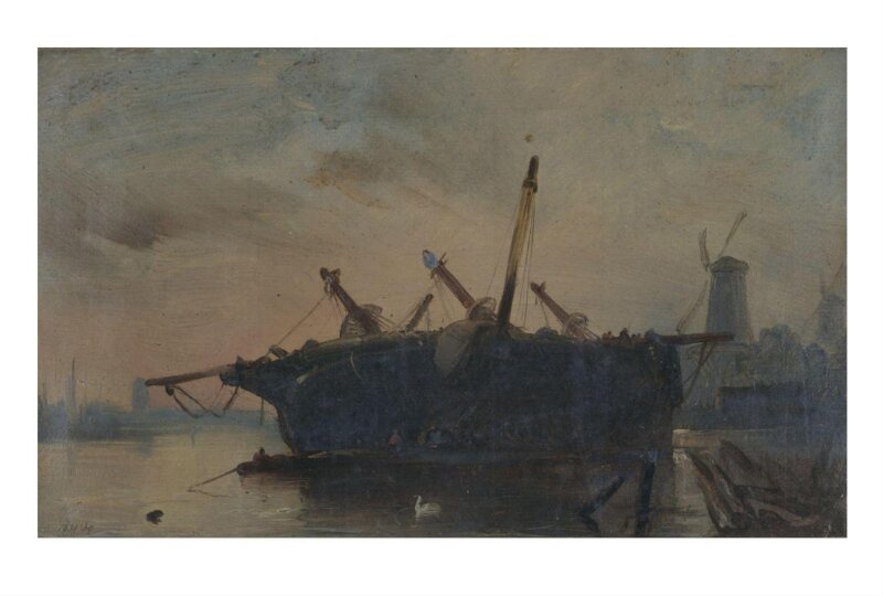 Careening a ship in Hove