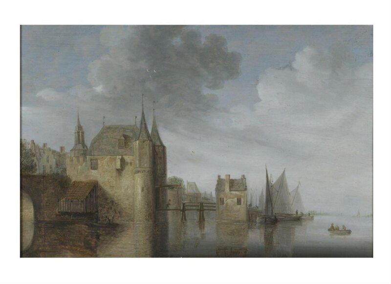 River with Castle and Shipping