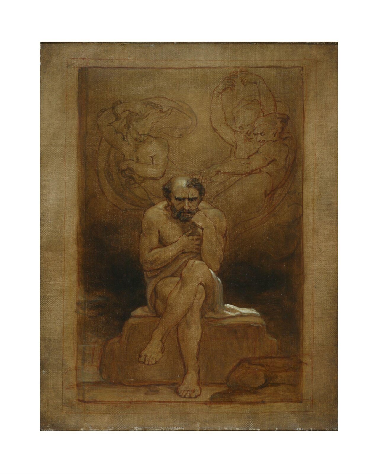 Despair: A Seated Man Surrounded by Demons, 19th century