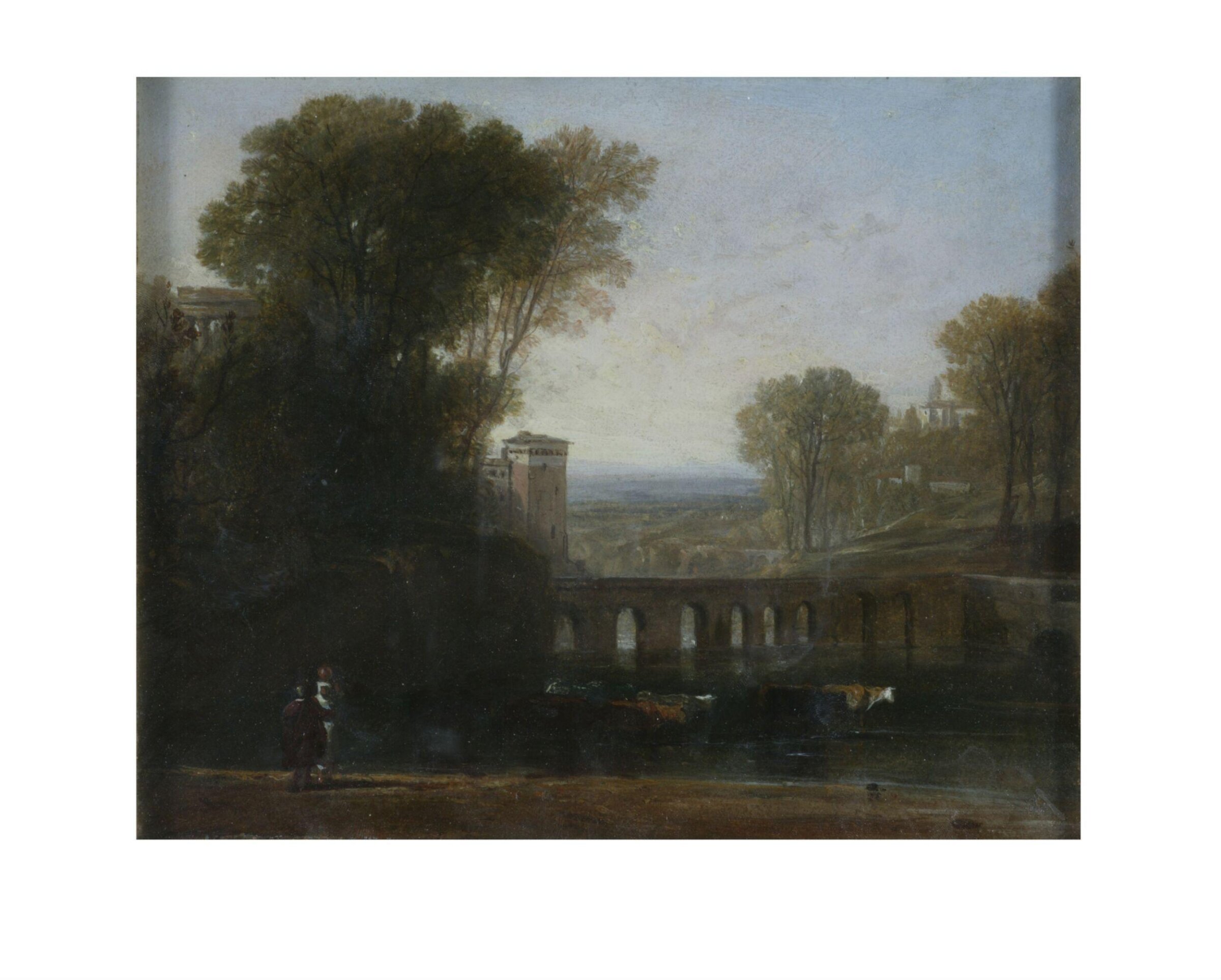 Italian Landscape with Cows Watering, Augustus Wall Callcott, 1800-1844