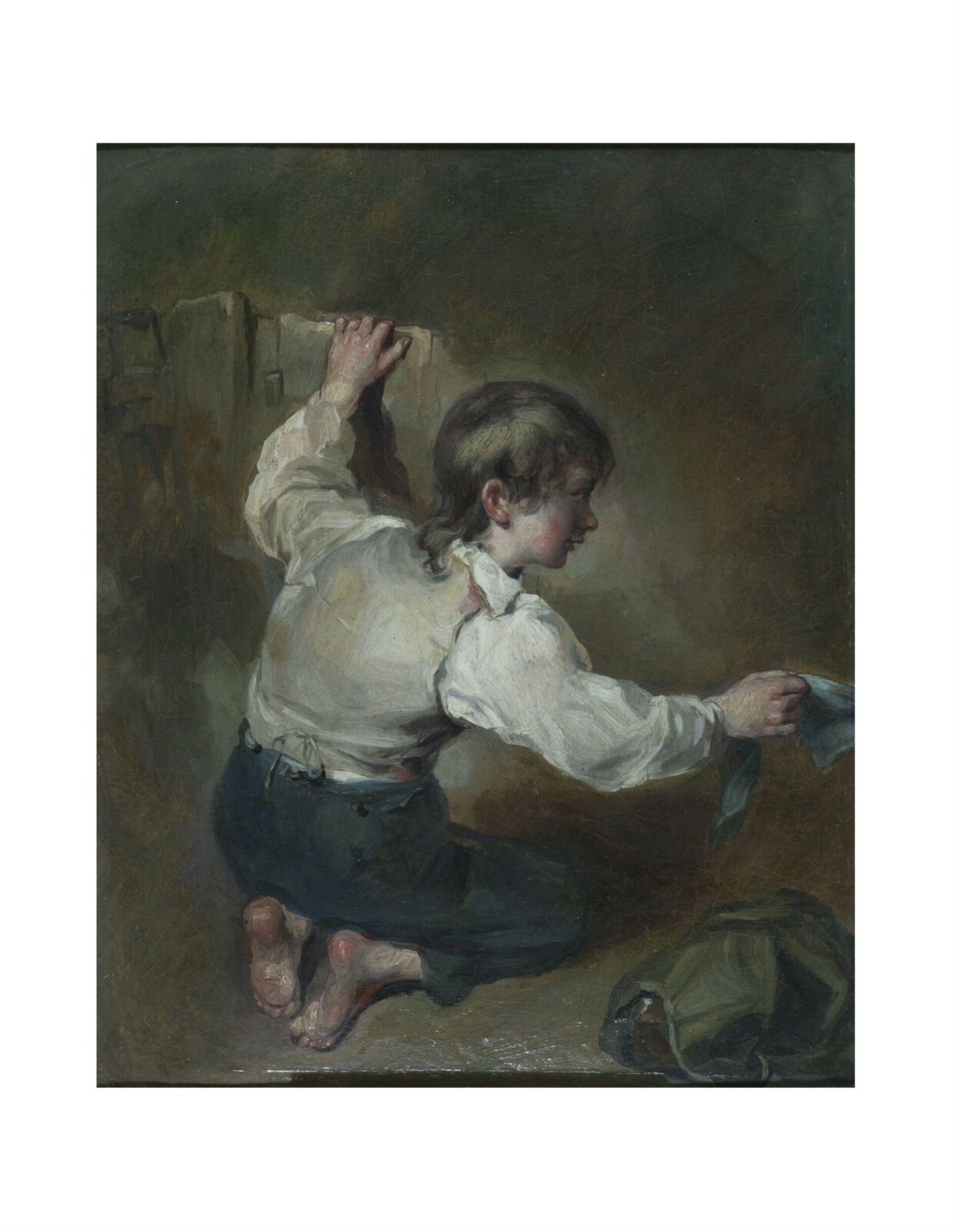 A kneeling boy with a sash, Henry Walton, late 18th century