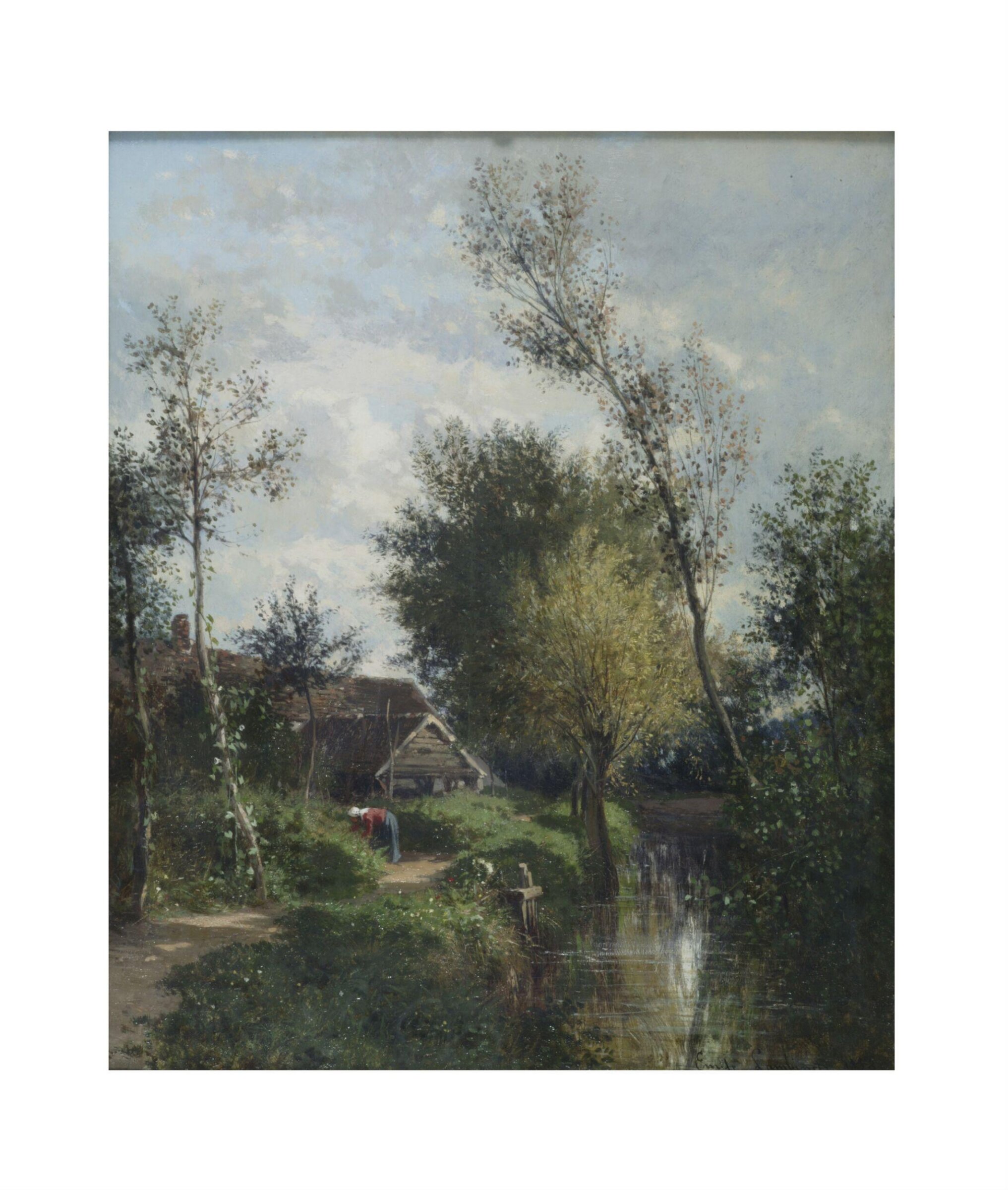 Landscape at Écouen, near Paris, Émile Charles Lambinet, 1858