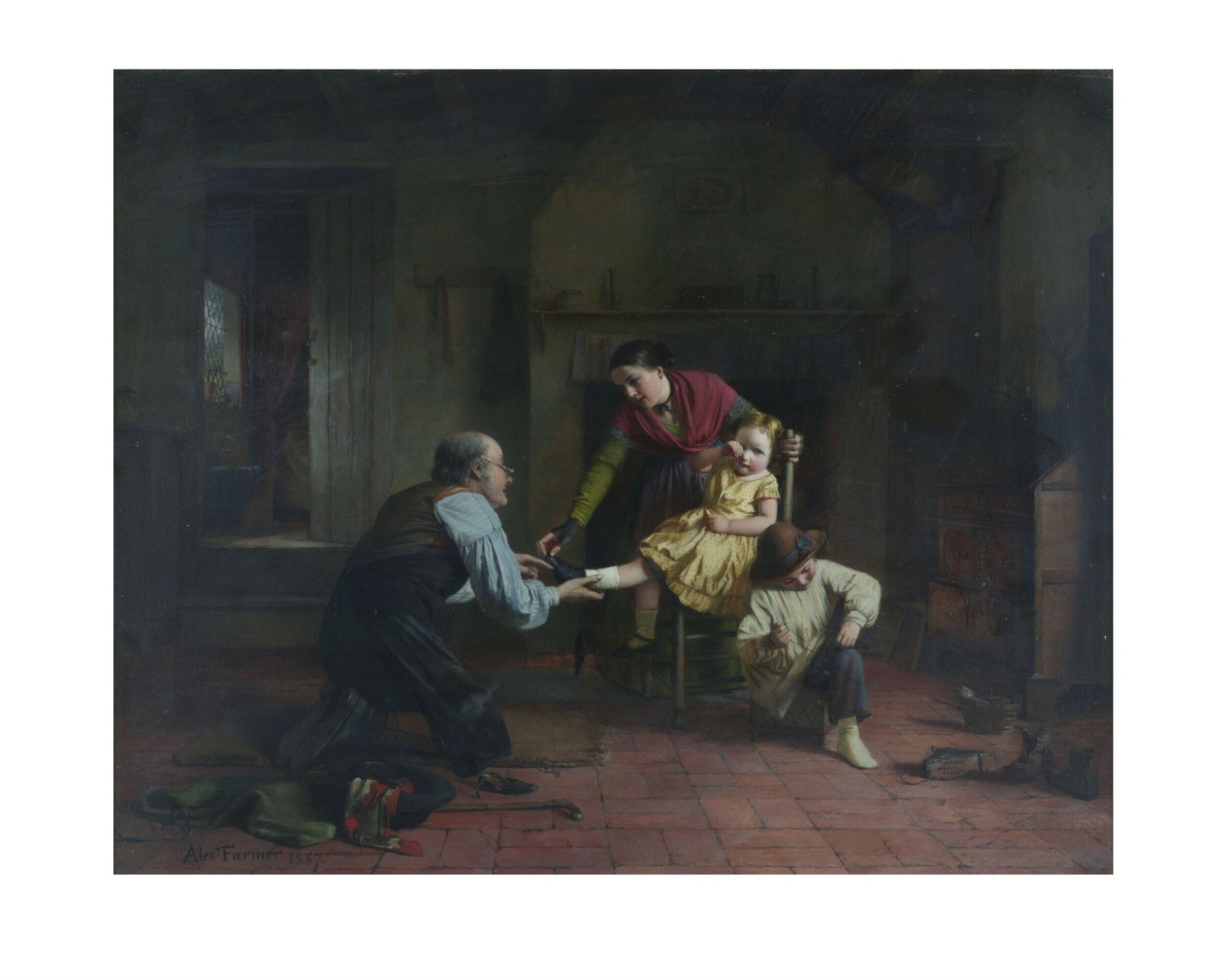 No One Knows Where the Shoe Pinches But Him Who Wears It, Alexander Farmer, 1867