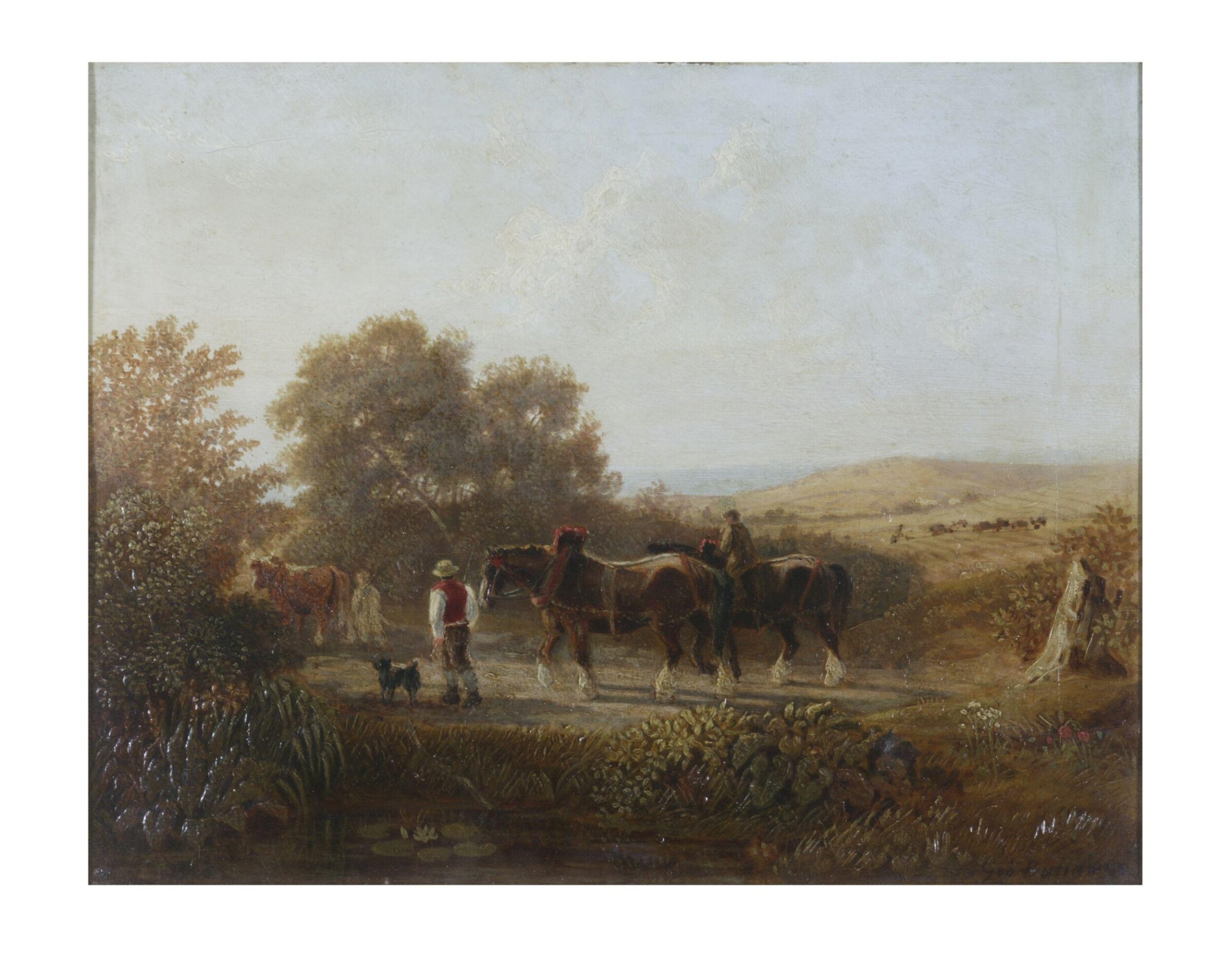 Returning from Work, George ( ) Barret, 1840