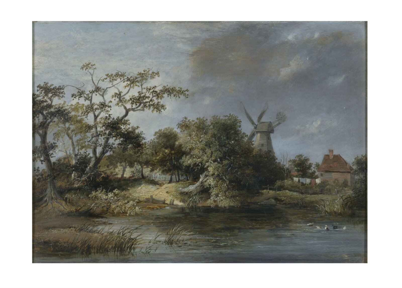 Ponds and Windmill, Hastings, James Stark, 1820-1855