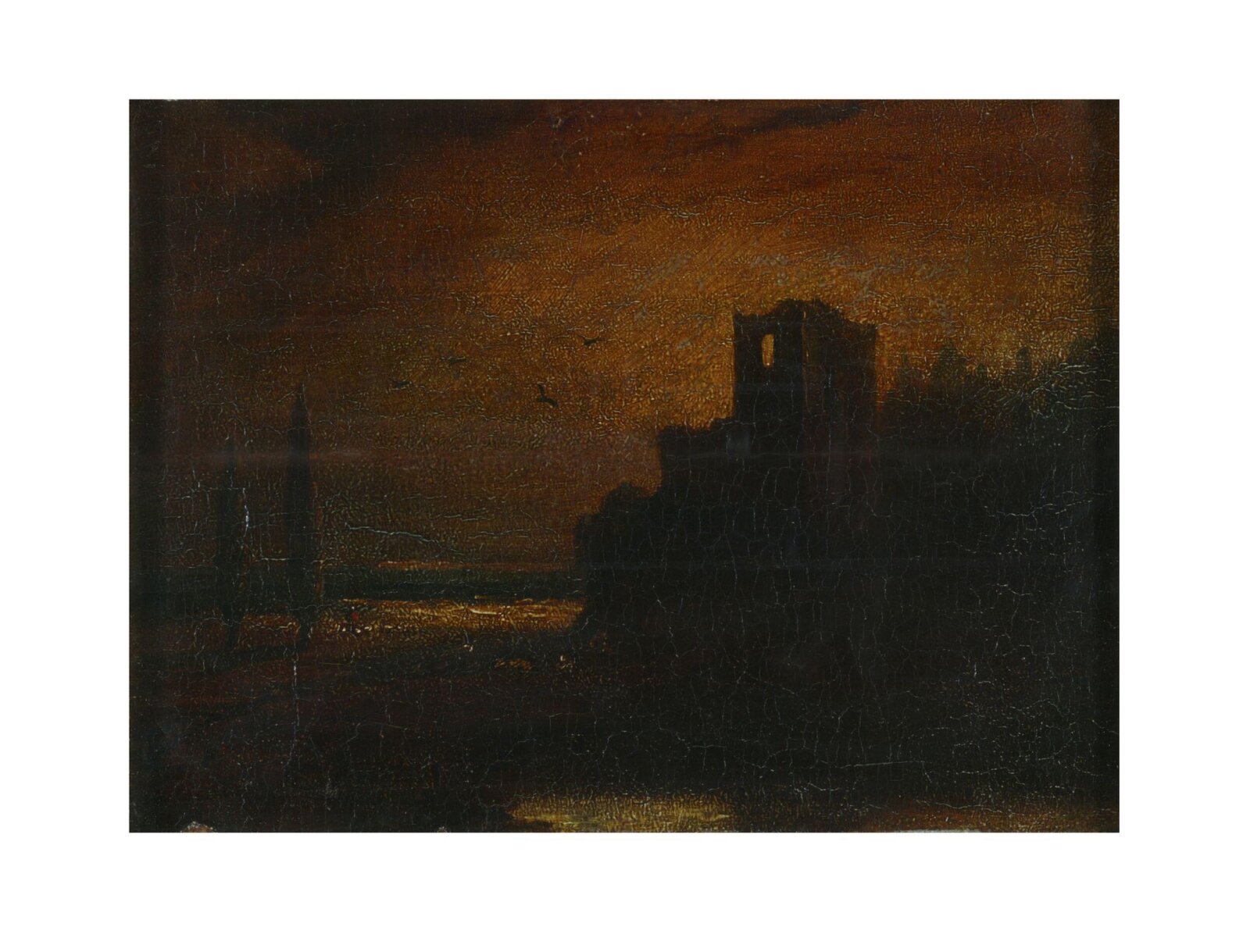 Landscape with Ruined Tower: Sunset, 1821