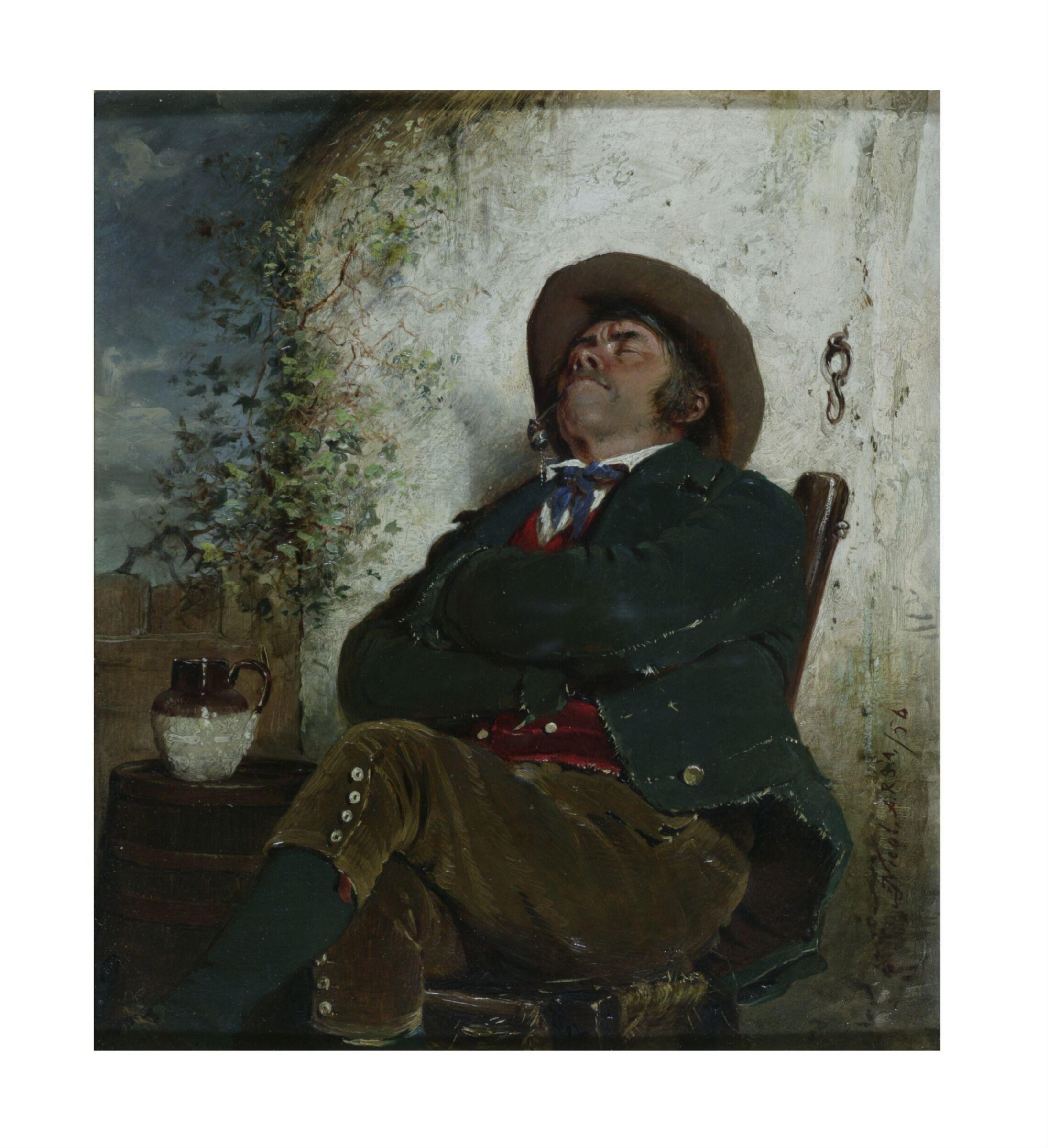 Perfect Content (A Man Smoking), Erskine Nicol, 1856