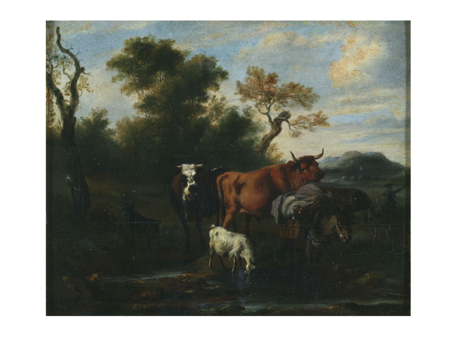 Landscape with cattle, Karel du Jardin, 19th century