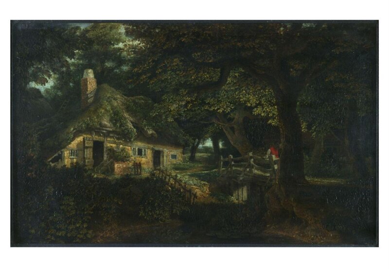 Landscape with cottage