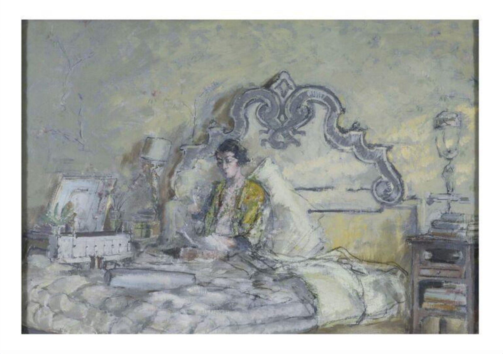 Mrs Gilbert Russell, Sitting in Bed, Boris Anrep, c.1934-35