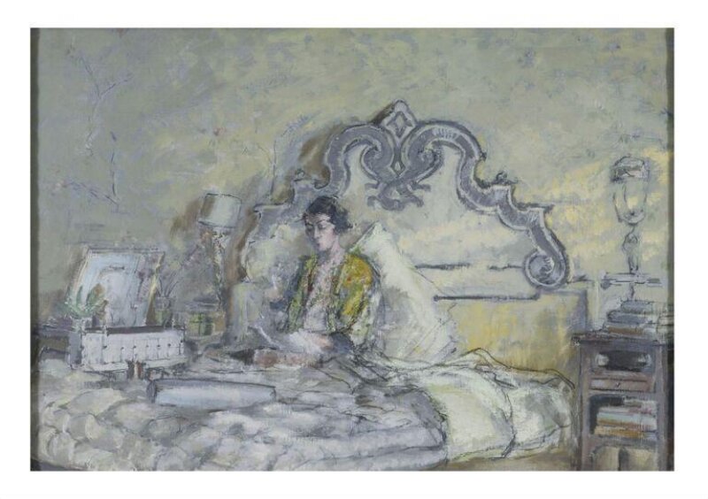 Mrs Gilbert Russell, Sitting in Bed