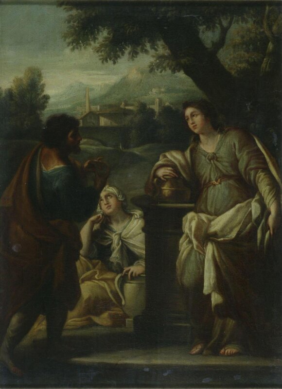 Eliezer and Rebekah at the well