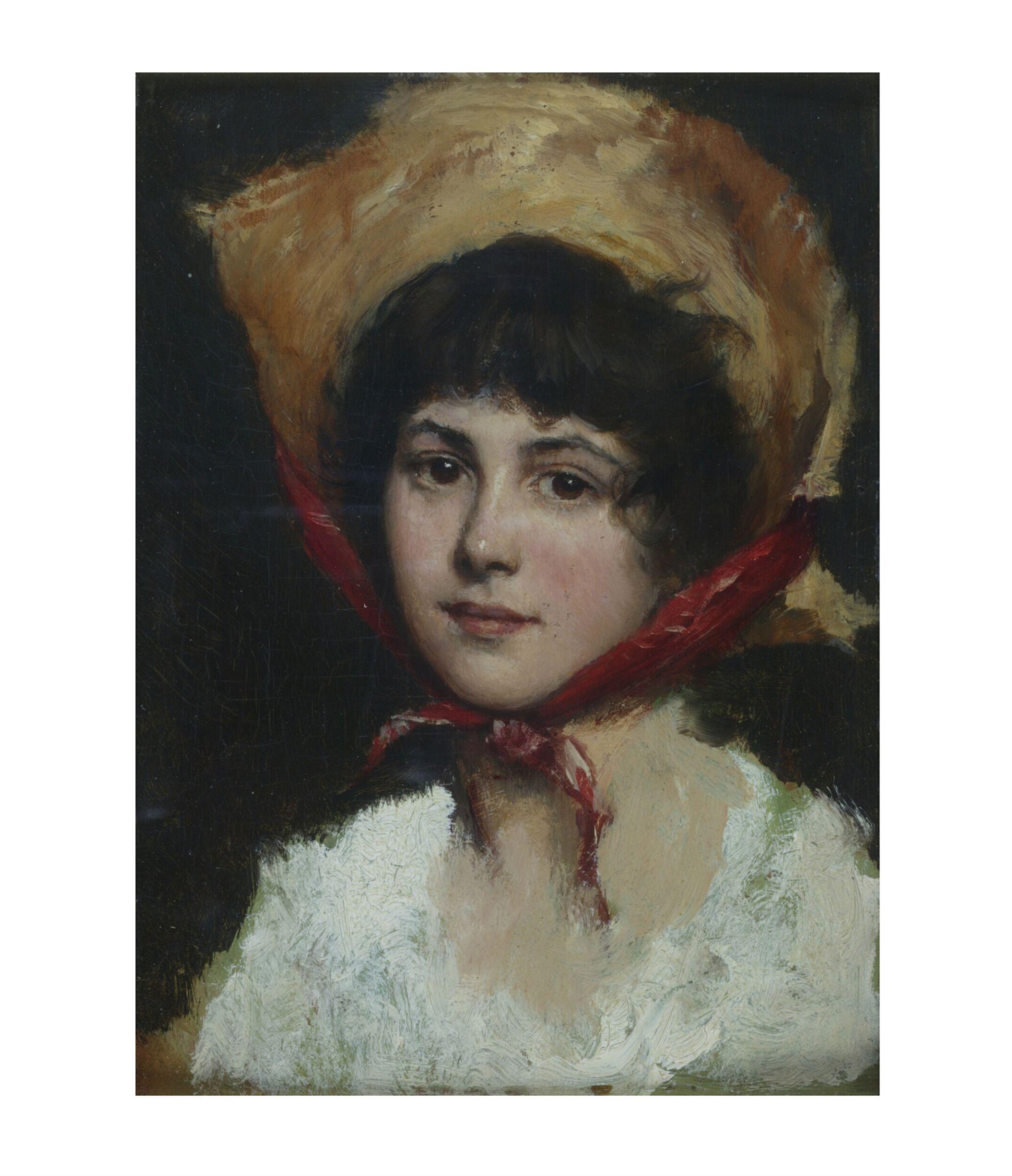 Head of a young girl, Cecil van Haanen, 1870s