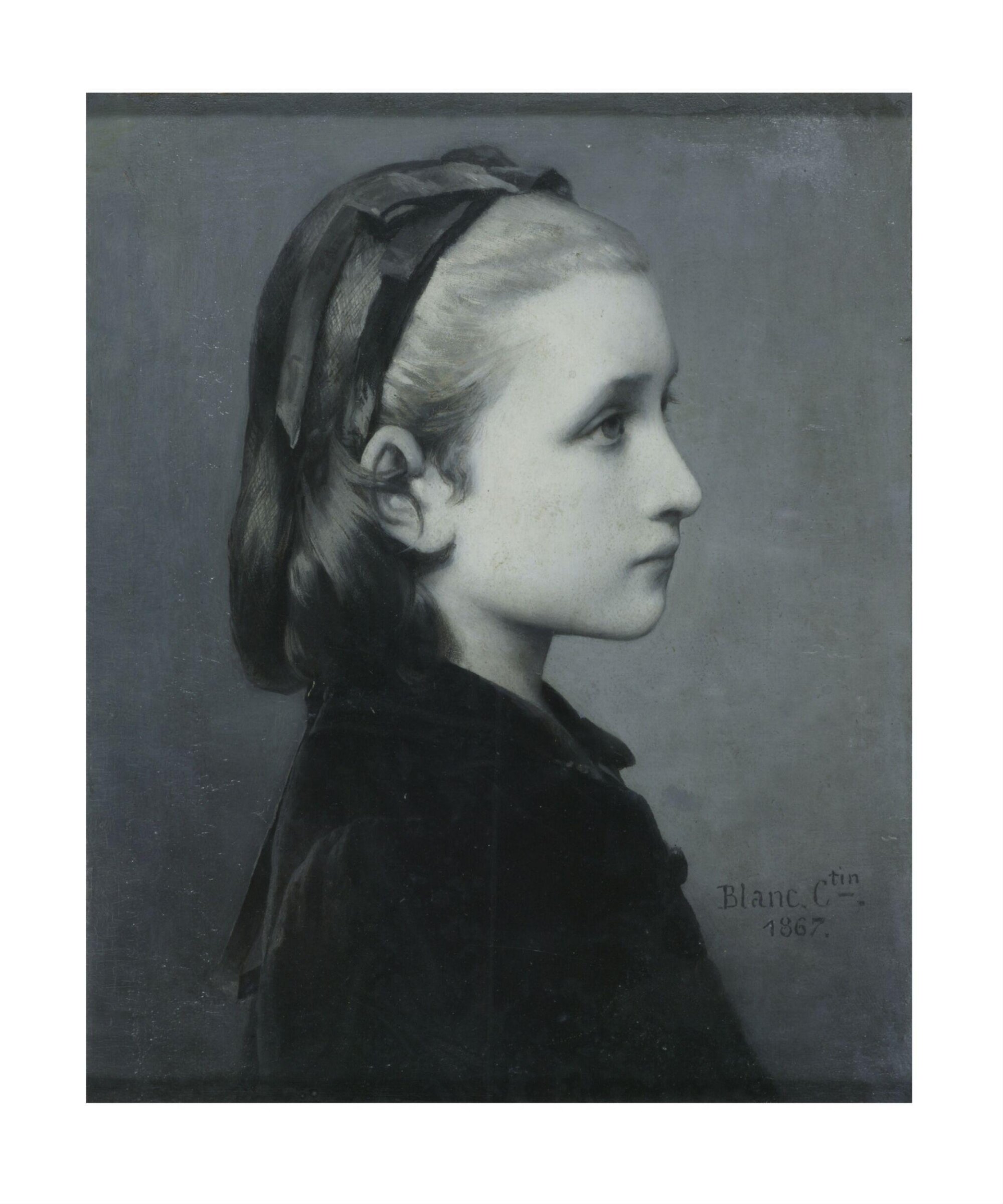 Head of a girl, Célestin Joseph Blanc, 1867