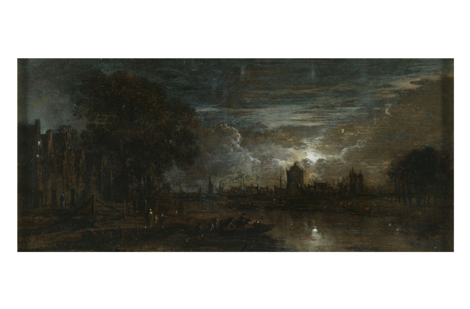 The Ferry: moonlight, Aert van der Neer, 1650s