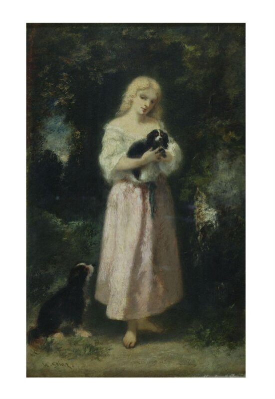 Girl with dogs