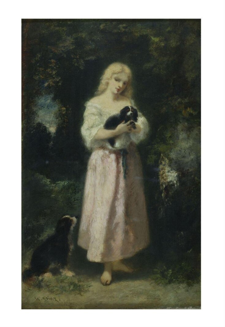 Girl with dogs top image