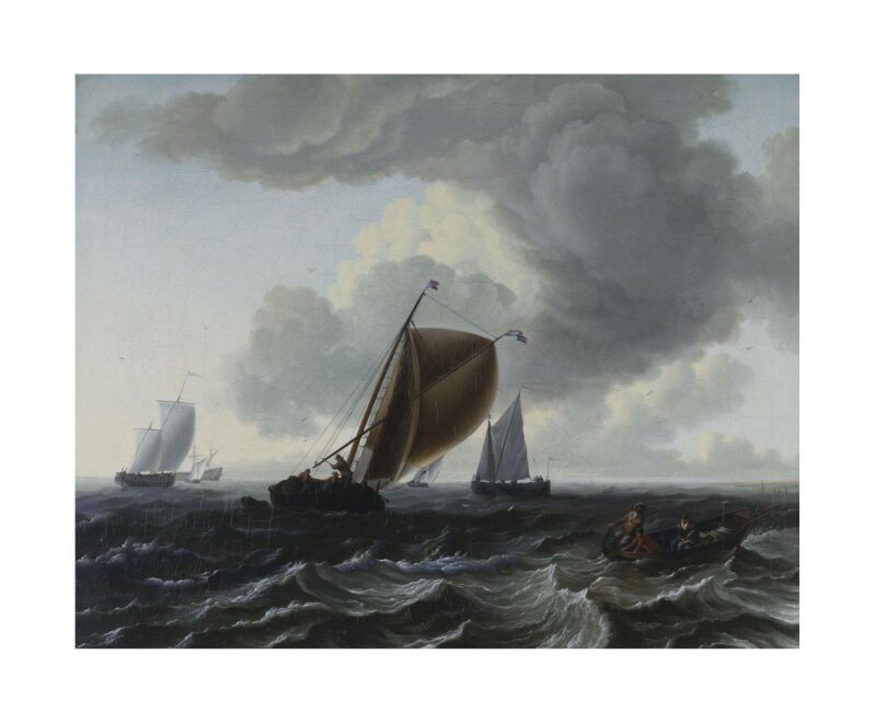 Fishing boats: a roughish sea