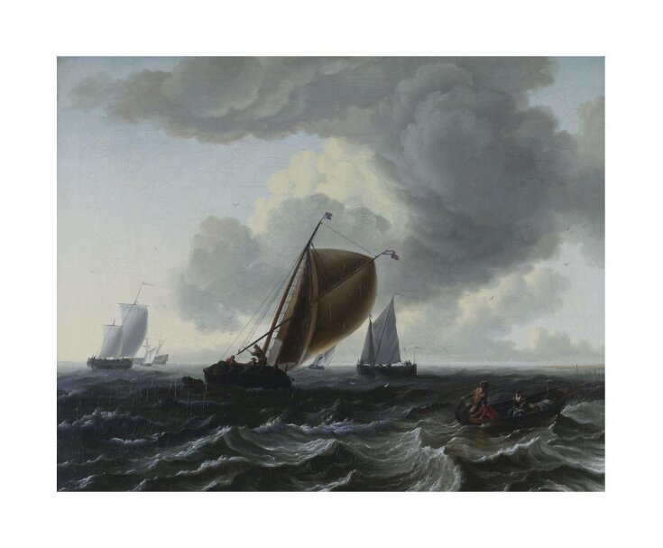 Fishing boats: a roughish sea top image