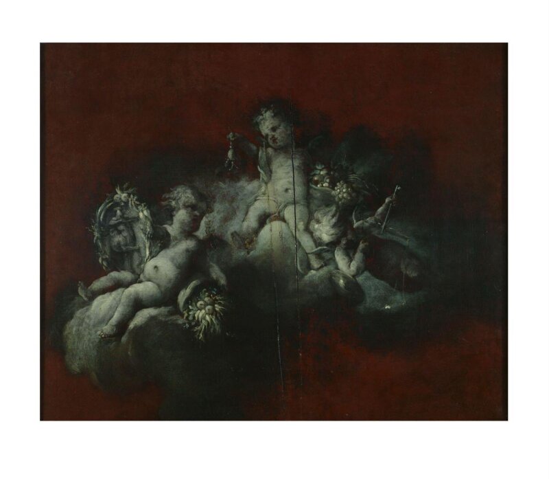 Three Cupids with Signs of the Zodiac: Scorpio, Sagittarius, Libra