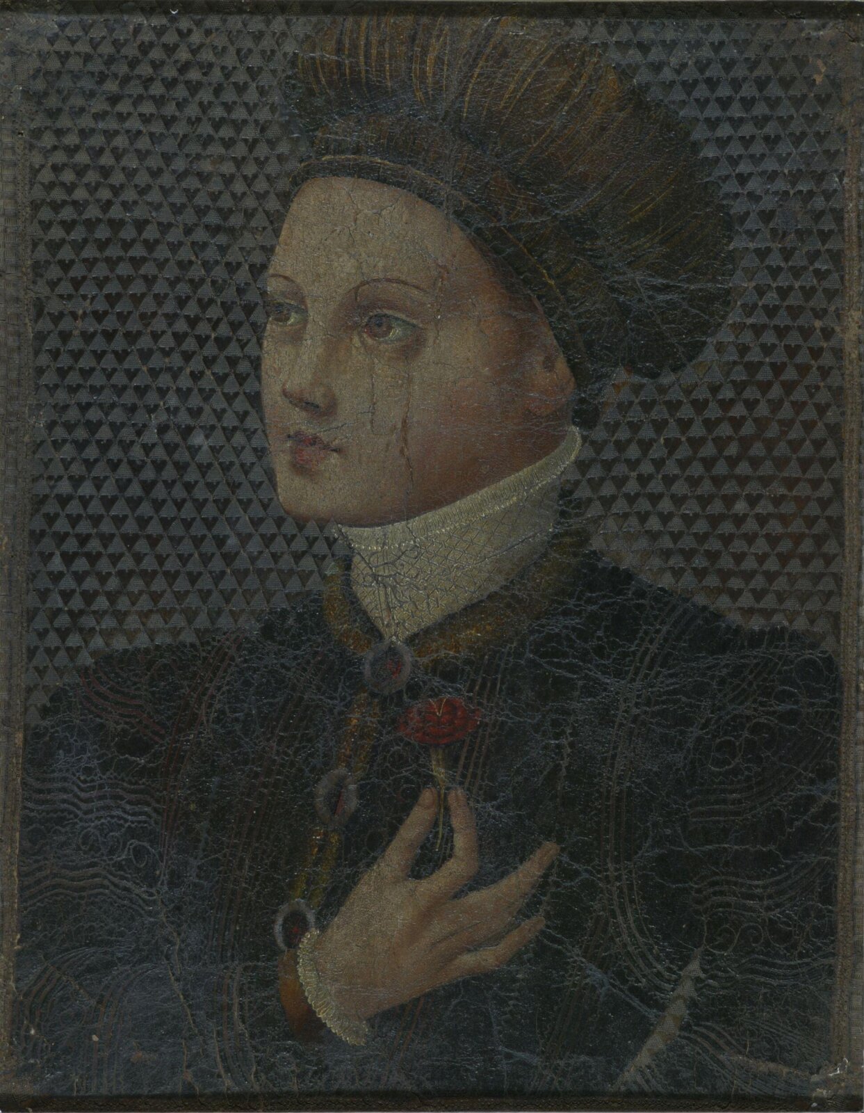 A young man holding a carnation, 16th century