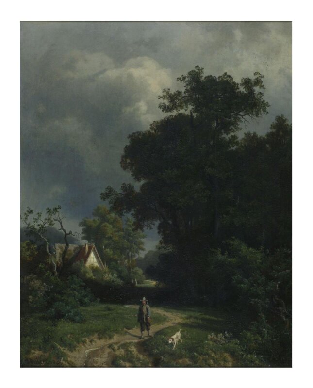Landscape with farm house