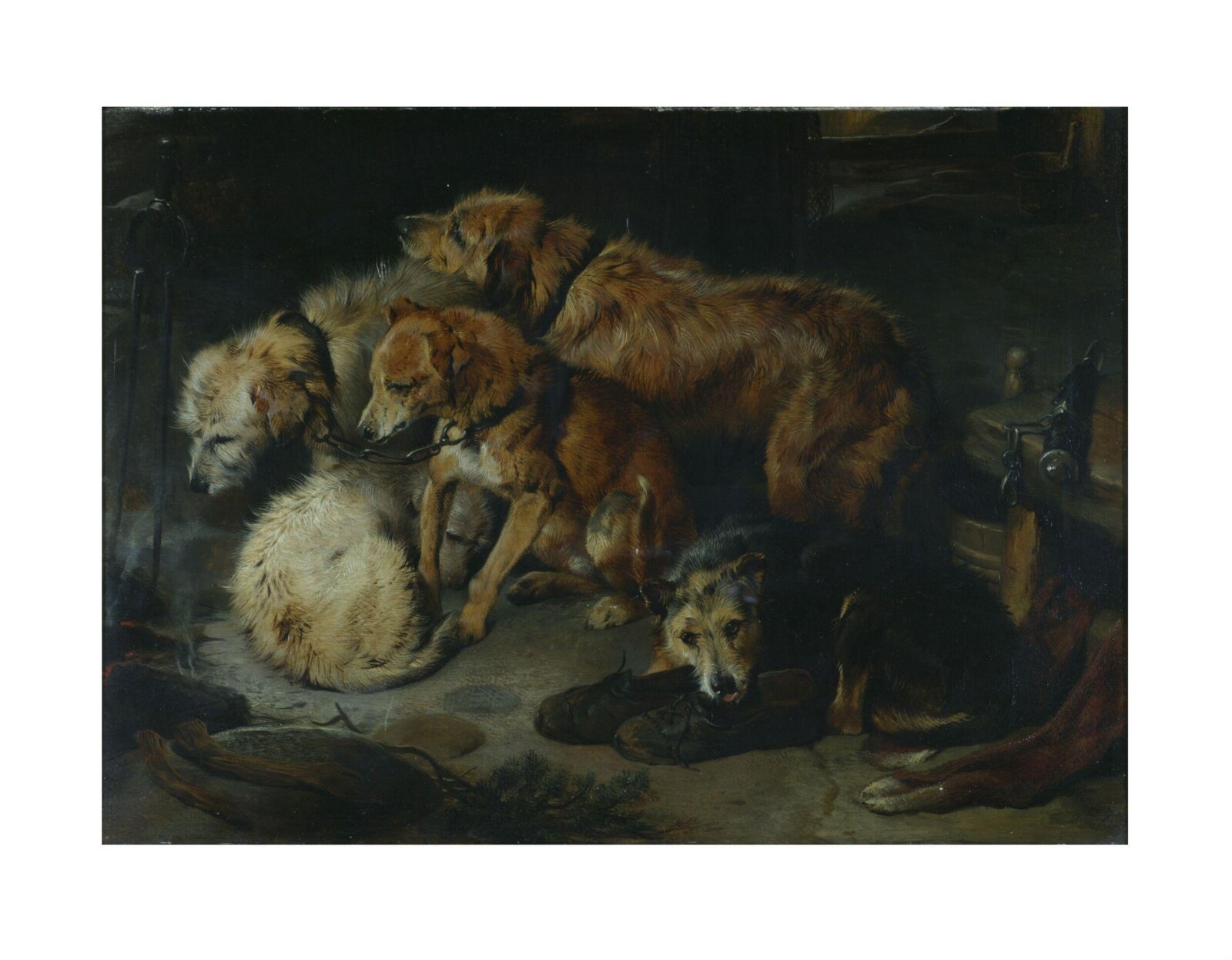 A Fireside Party, Edwin Henry Landseer, 1829