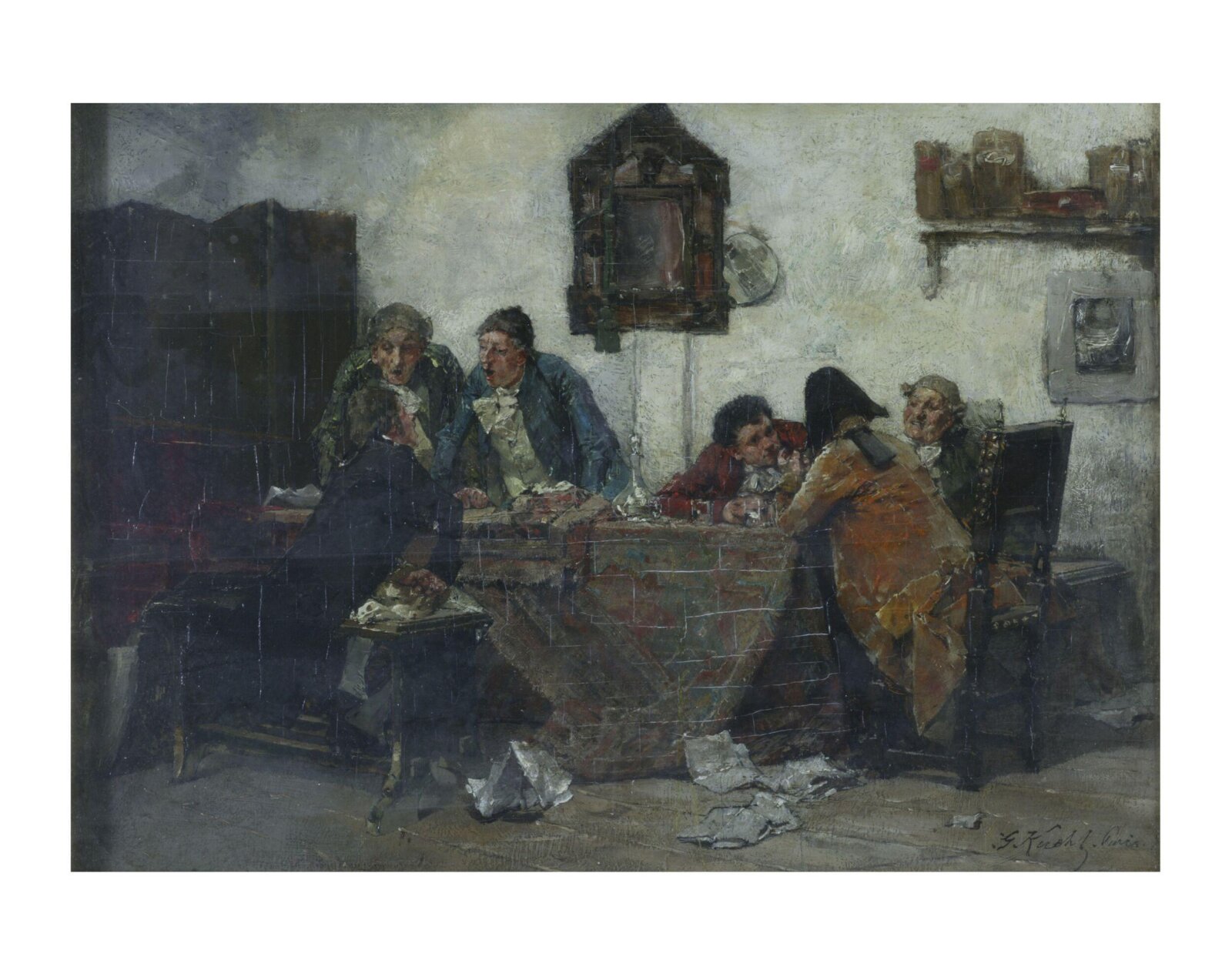 The Dispute, Gotthardt Johann Kuehl, 1881