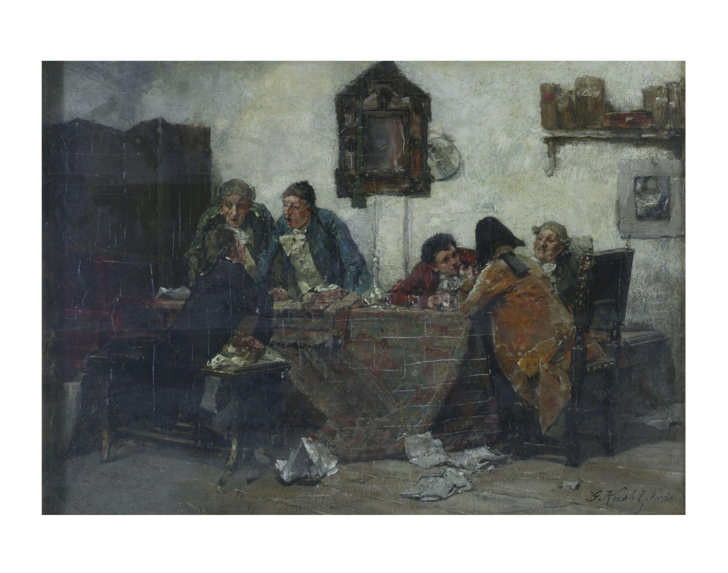 The Dispute, Gotthardt Johann Kuehl, 1881