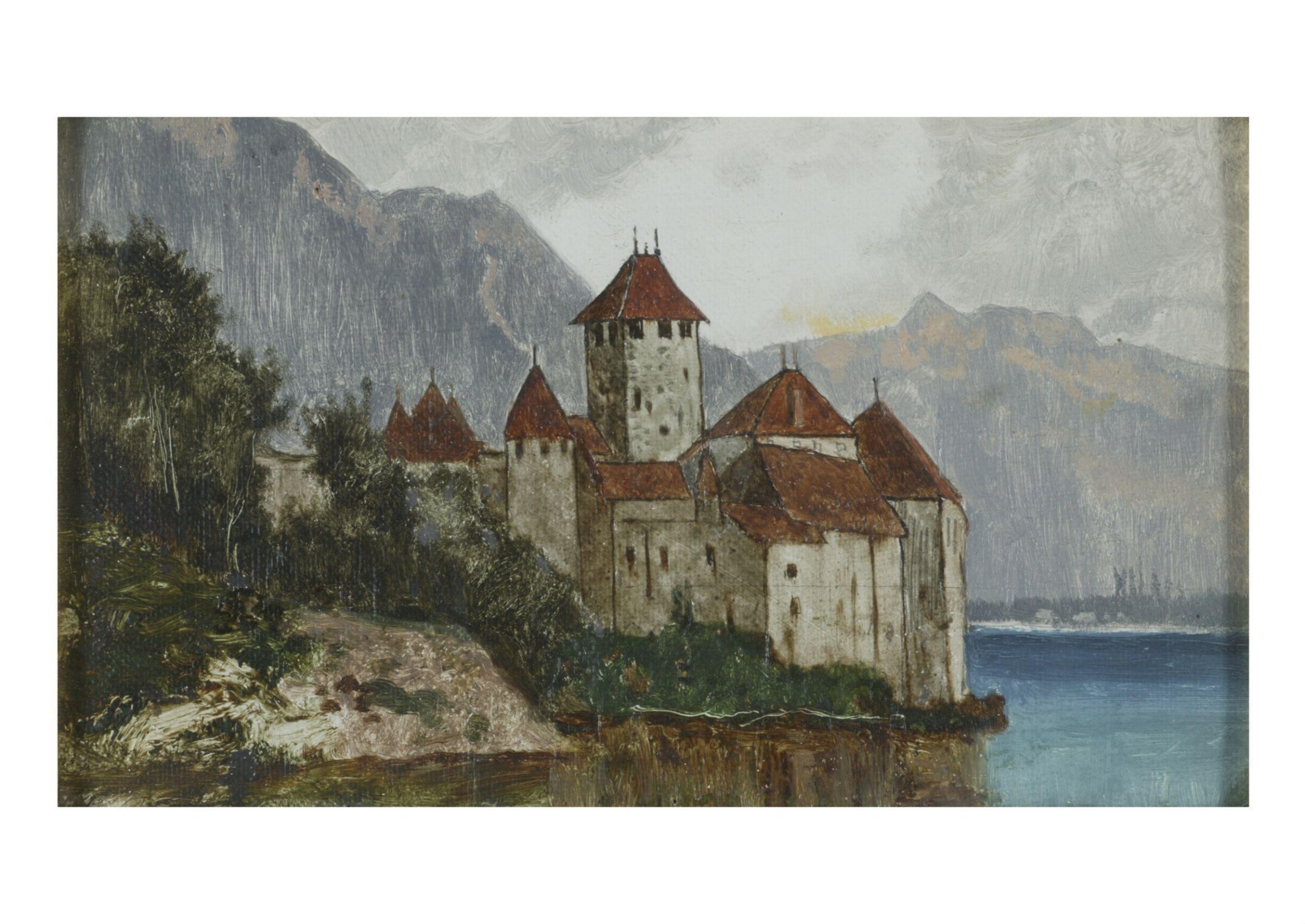 The Castle of Chillon on Lake Geneva, Karl Heffner, 1883-1894