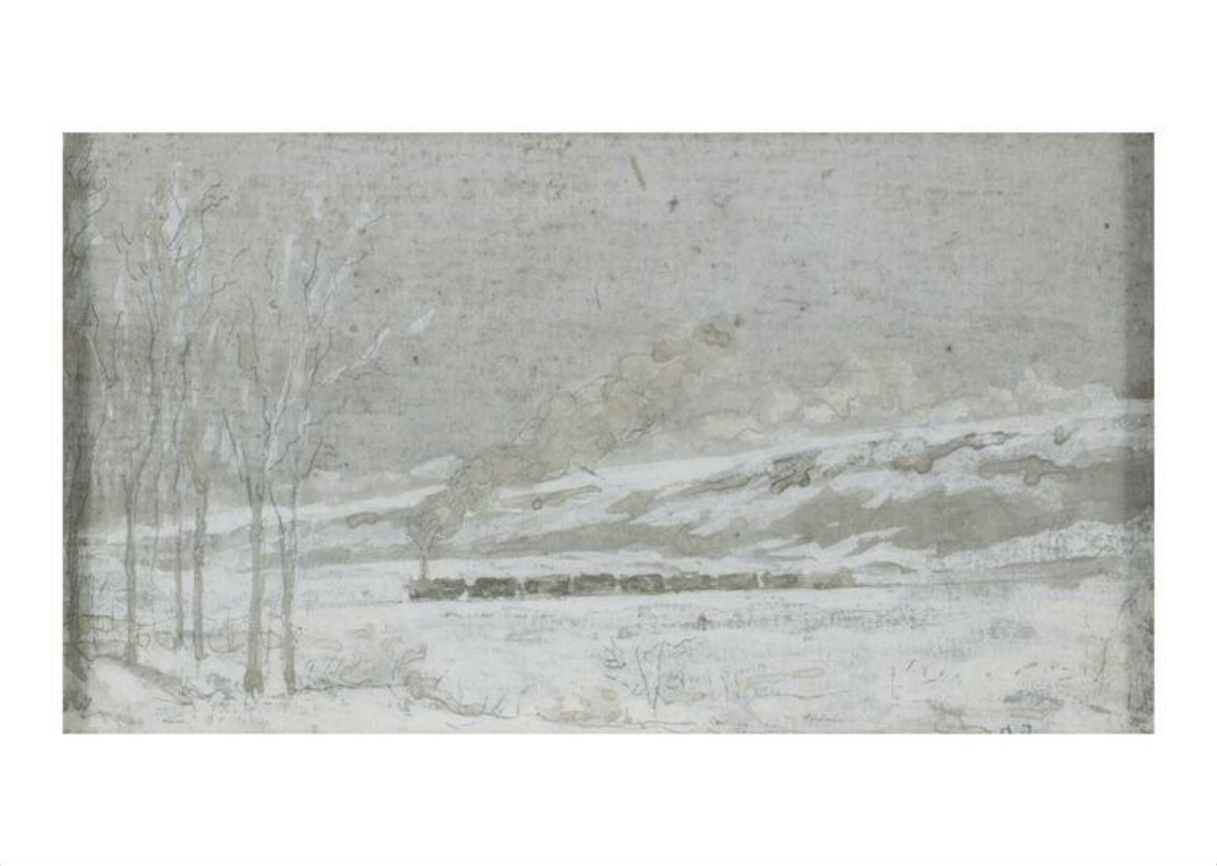 Train in snowy landscape, Paul Ferdinand Gachet, 1893