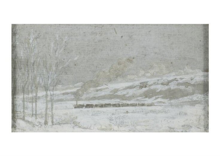 Train in snowy landscape top image