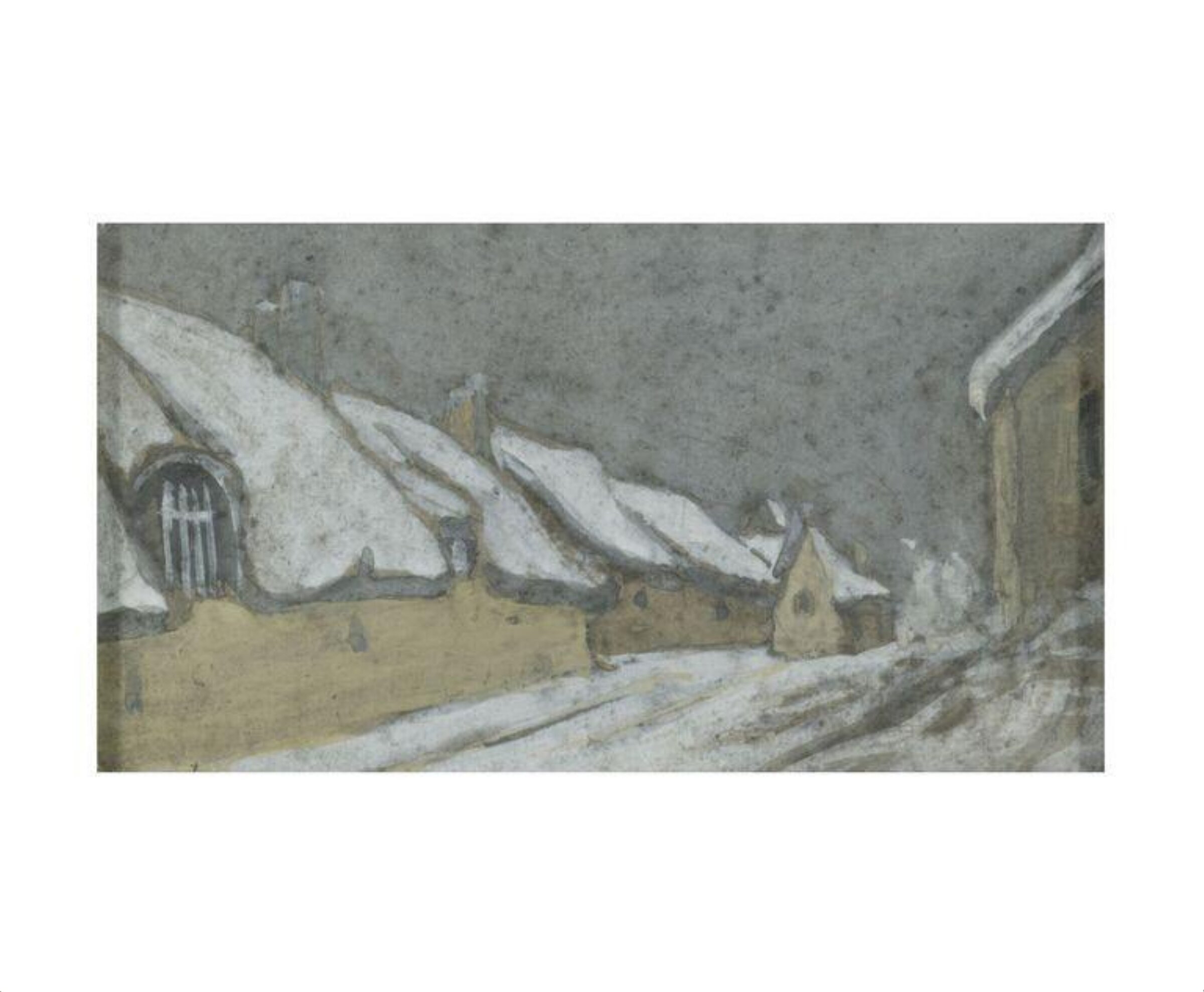 Street in the Snow, Paul Ferdinand Gachet, 1890s