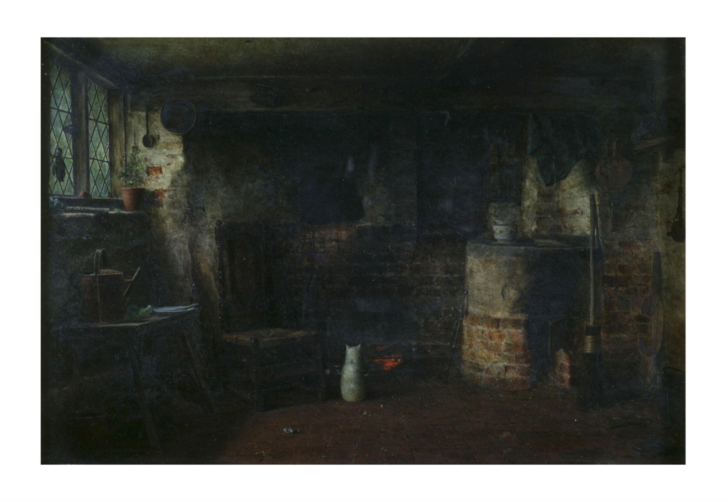 Cottage interior, Frederick Daniel Hardy, 1852
