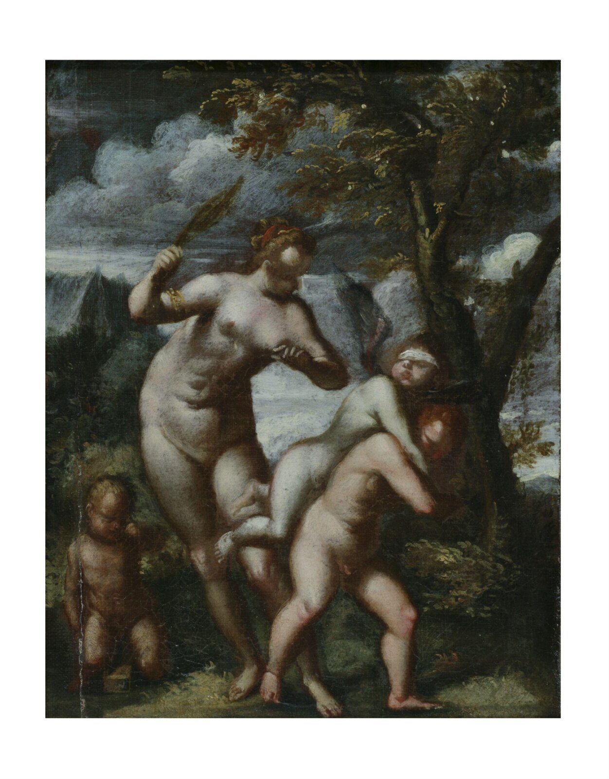 Venus Chastising Cupid, after Agostino Carracci, Early 17th century
