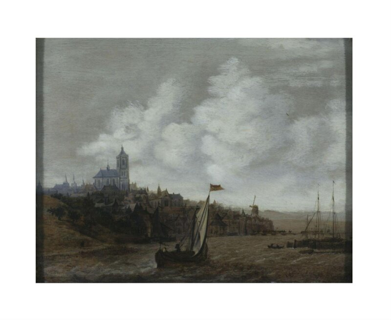 River Scene: City and Cathedral