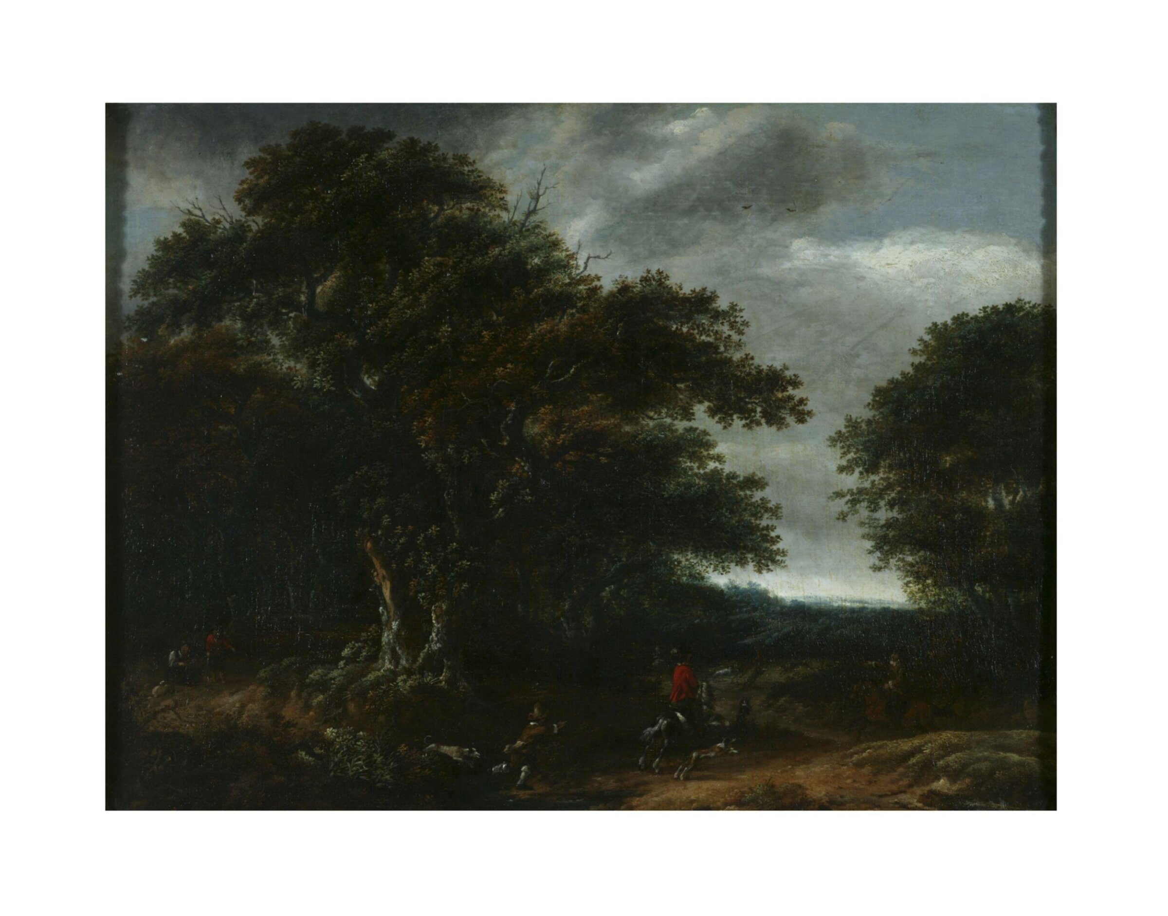 Landscape with stag hunt, Гиллис Ромбаутс, ок. 1650–1672