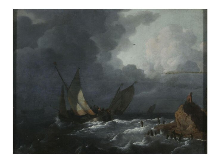 Ships off Shore in a Stormy Sea top image