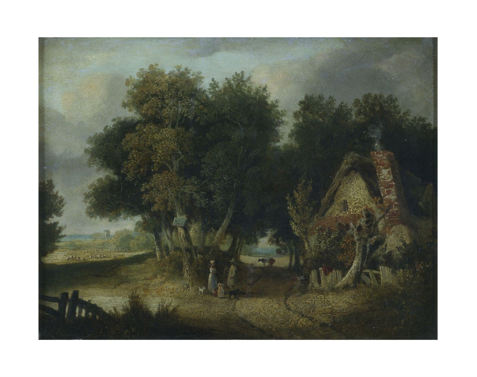 Landscape with cottage and trees, Samuel David Colkett, early 19th century