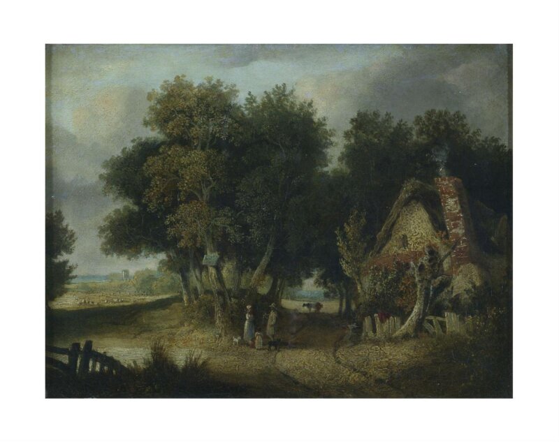 Landscape with cottage and trees