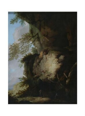 Rocky Landscape with Soldiers