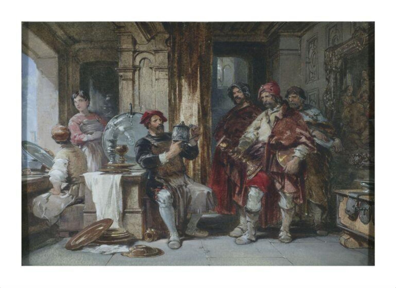 Cellini and the Robbers, George Cattermole, ca.1825-1868
