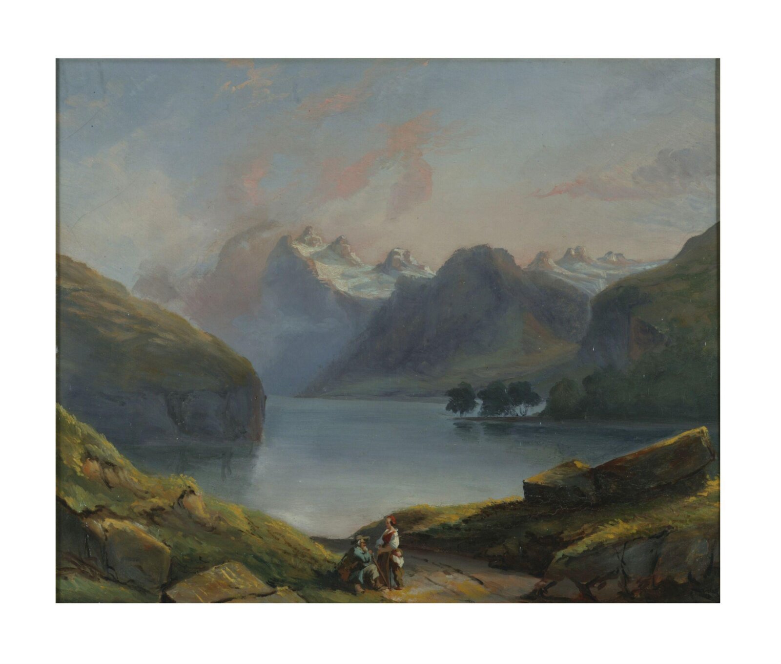 Lake Scene, François Bocion, mid 19th century