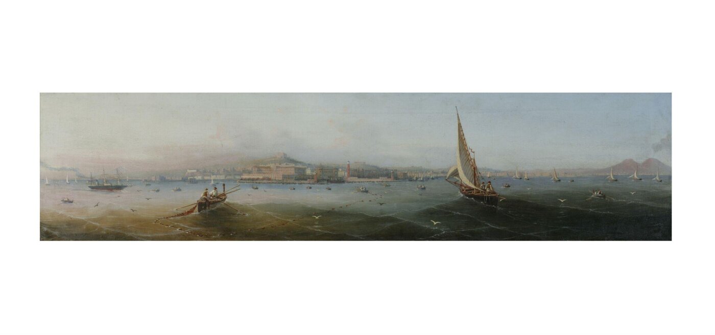 Unknown, A panoramic view of the Bay of Naples from the sea