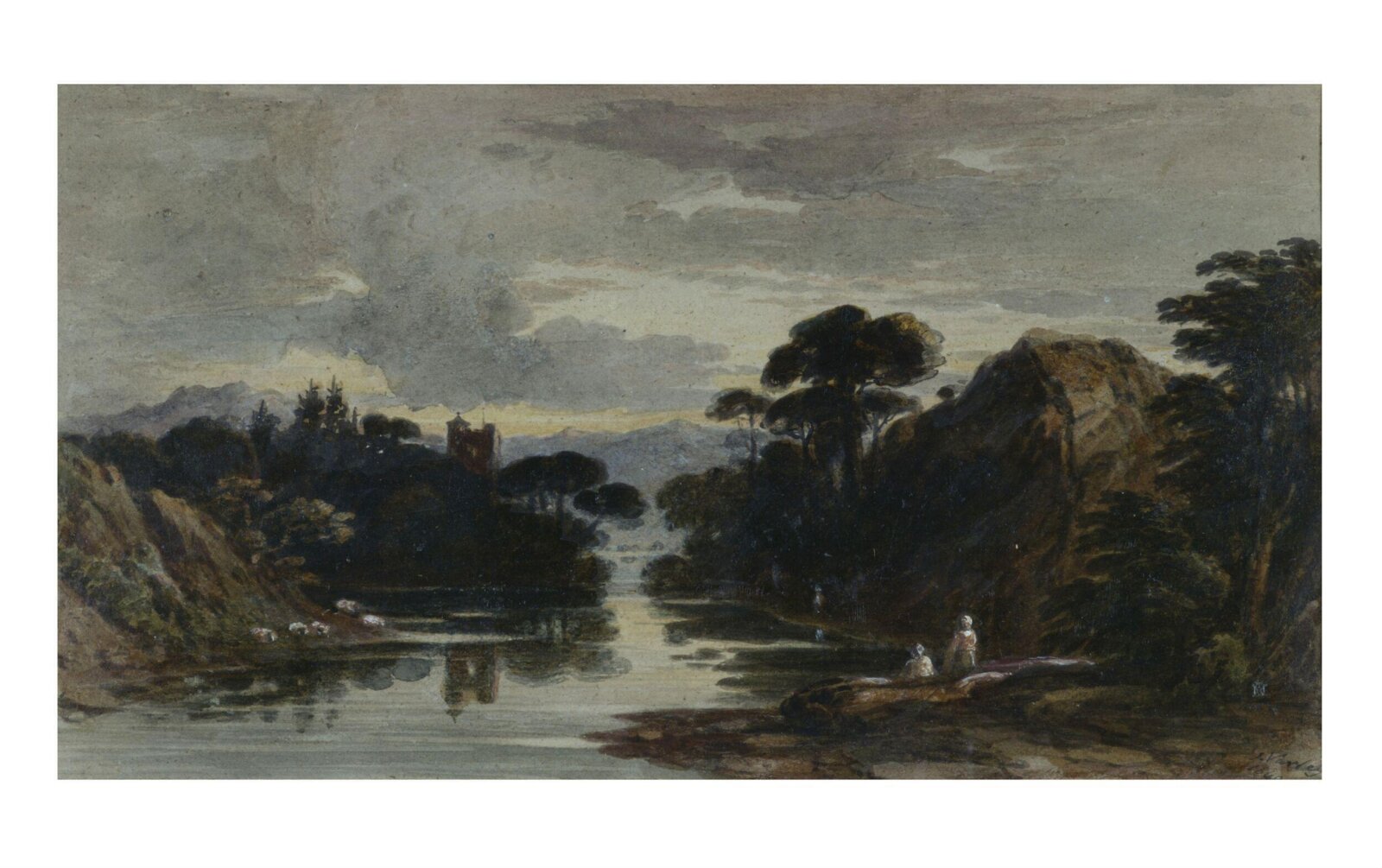 River Scene: A Composition, John Varley, 1840