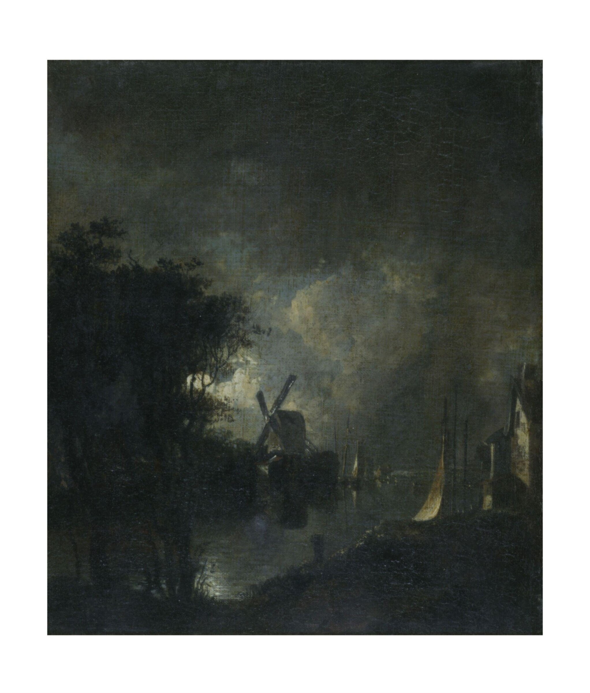 Moonlight near Yarmouth, John Crome, ca. 1790-1820