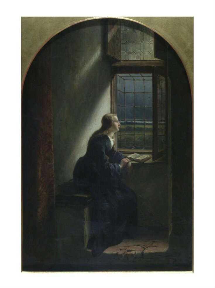 Meditation: a lady looking out of a window top image